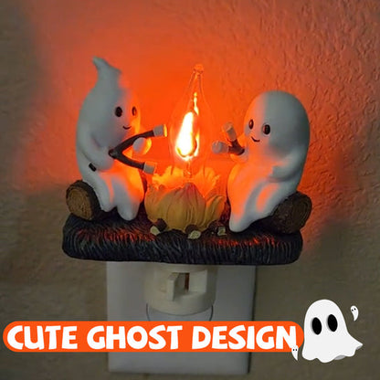 Campfire Ghost Flickering Nightlight 🔥👻